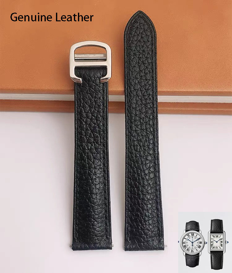 Cartier Watch Tank - Genuine Leather Watch Strap Suitable for