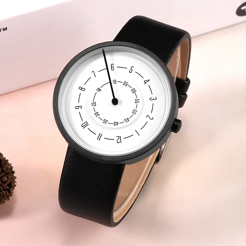 Leather Watch Band Men - 2020 Creative Watches Fashion Simple Men