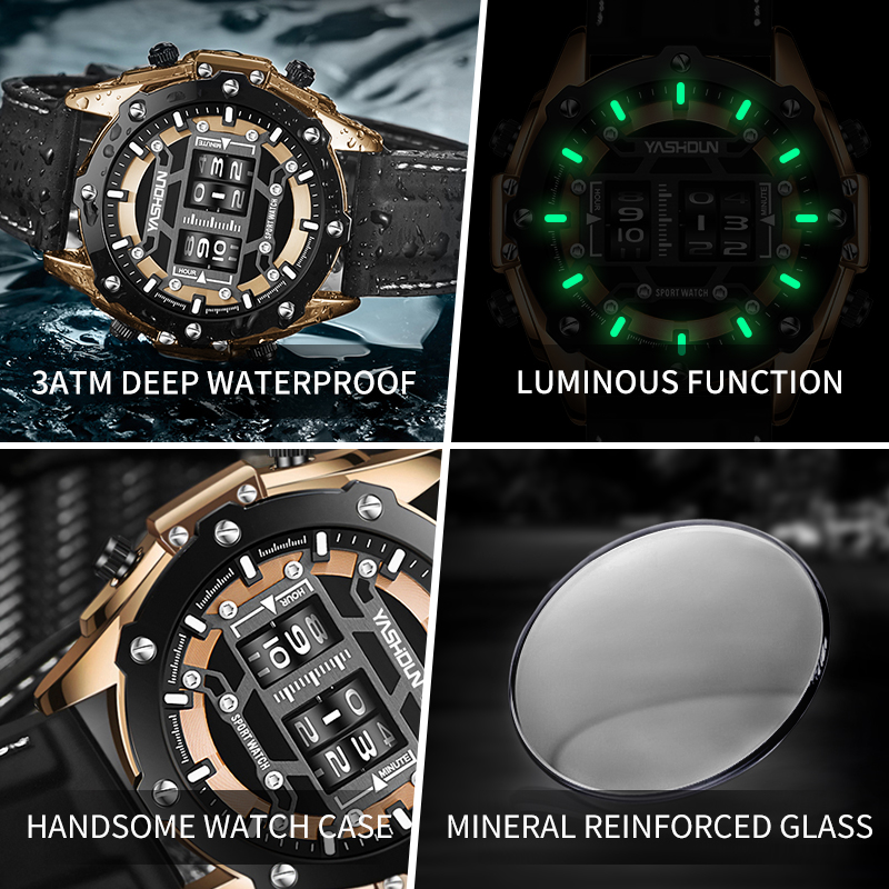 Creative Watche Digital Quartz - огляд і ціна Leather Watch Band Men