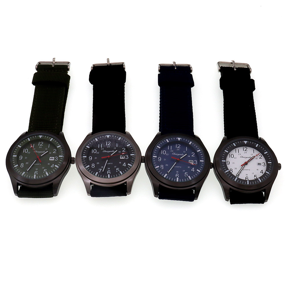 Luxury Men's Quartz Watch Spor - огляд і ціна Canvas Strap Watch