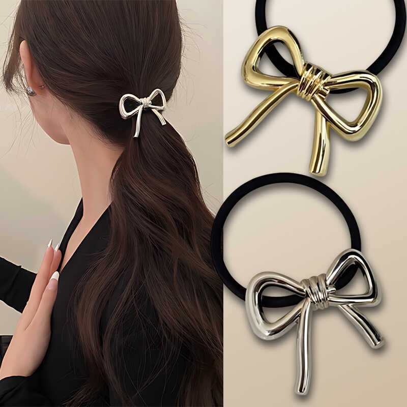 Korean Exquisite Metal Bow Hai - огляд і ціна Silicone Band Women