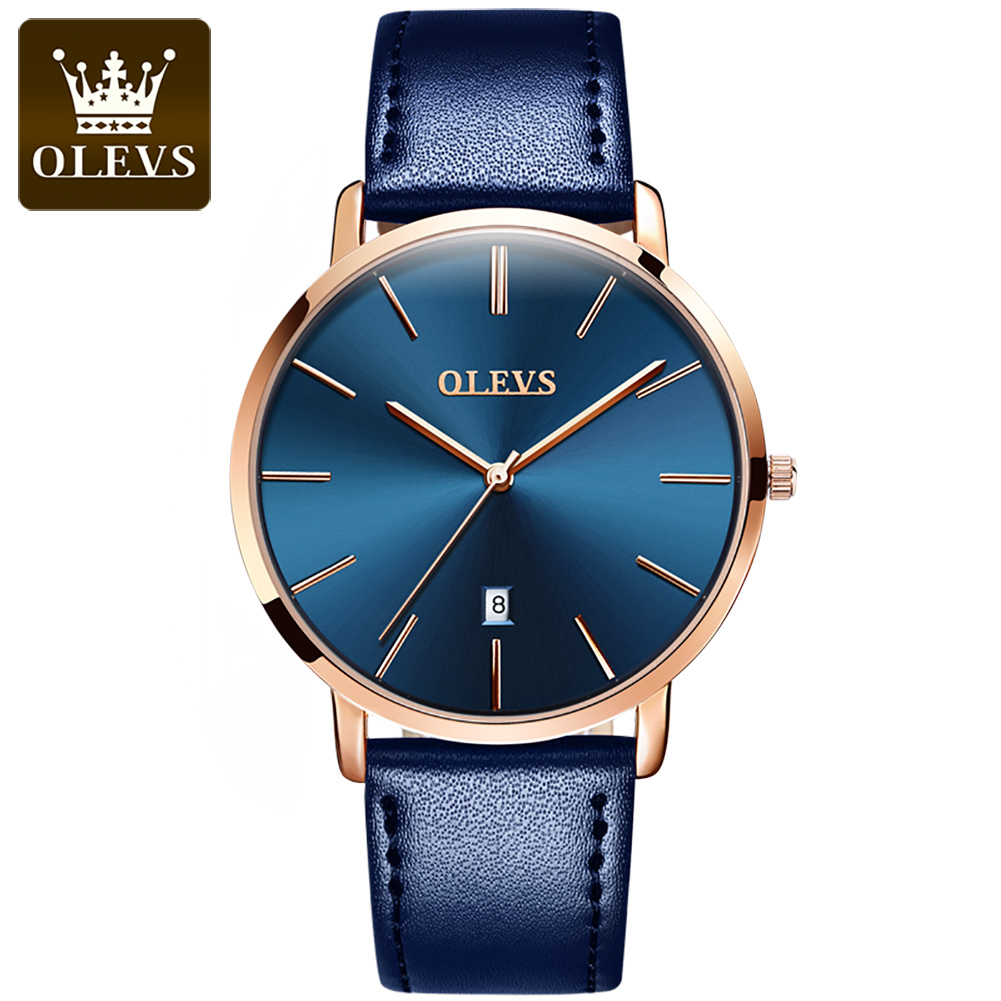 Original OLEVS Quartz Watch fo - огляд і ціна Leather Watch Band Men